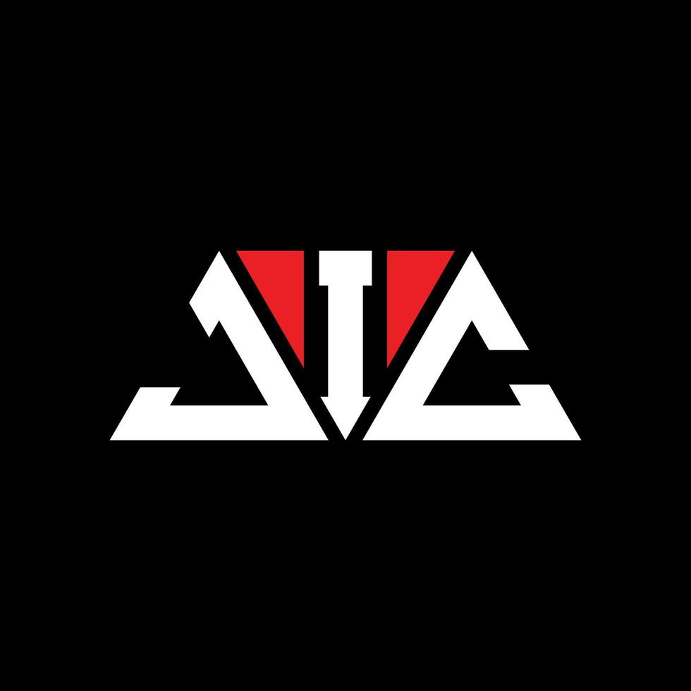 JIC triangle letter logo design with triangle shape. JIC triangle logo design monogram. JIC triangle vector logo template with red color. JIC triangular logo Simple, Elegant, and Luxurious Logo. JIC