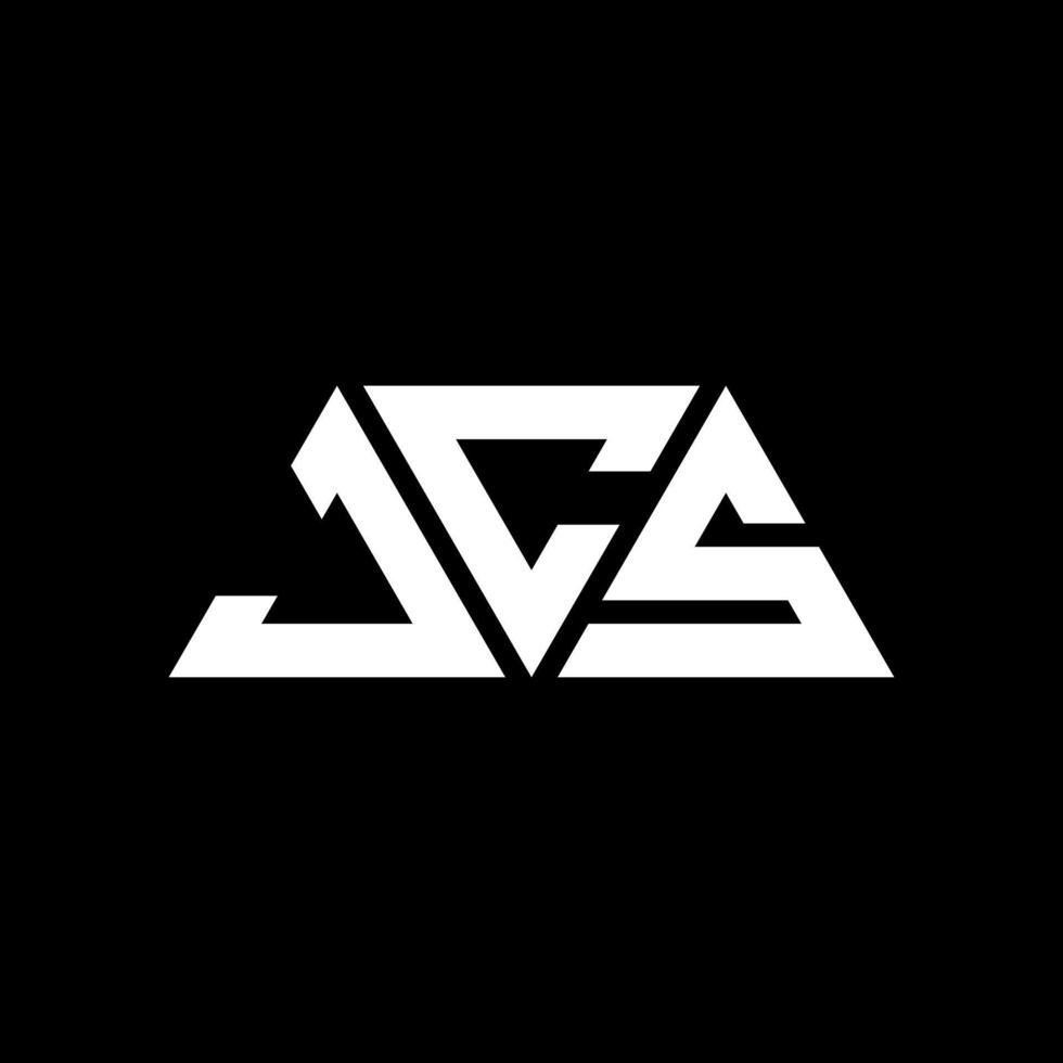 jcs diseño de logotipo de letra triangular con forma de triángulo. monograma de diseño del logotipo del triángulo jcs. Plantilla de logotipo de vector de triángulo jcs con color rojo. logotipo triangular jcs logotipo simple, elegante y lujoso. jcs