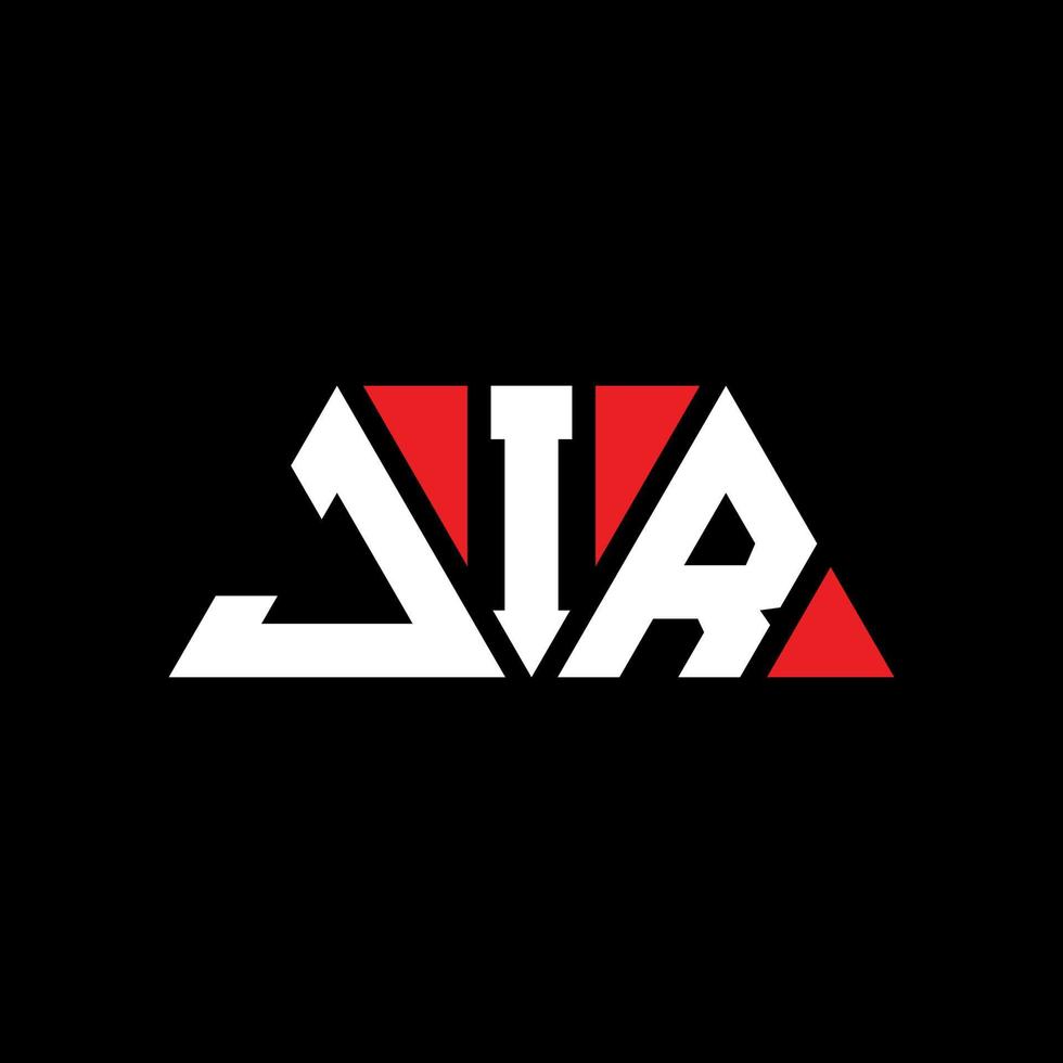 JIR triangle letter logo design with triangle shape. JIR triangle logo design monogram. JIR triangle vector logo template with red color. JIR triangular logo Simple, Elegant, and Luxurious Logo. JIR