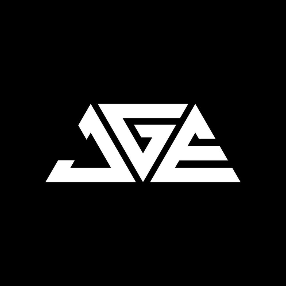 jge diseño de logotipo de letra triangular con forma de triángulo. monograma de diseño de logotipo de triángulo jge. plantilla de logotipo de vector de triángulo jge con color rojo. logotipo triangular jge logotipo simple, elegante y lujoso. jge