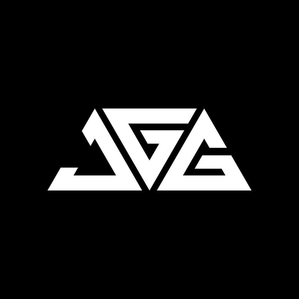 JGG triangle letter logo design with triangle shape. JGG triangle logo design monogram. JGG triangle vector logo template with red color. JGG triangular logo Simple, Elegant, and Luxurious Logo. JGG