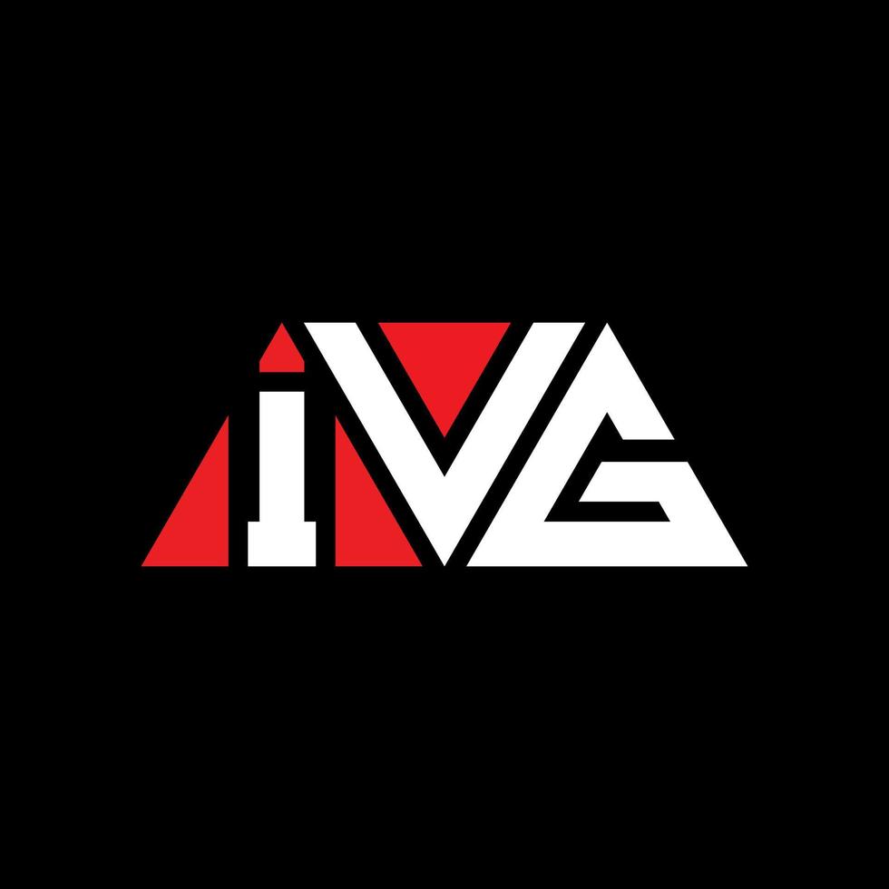 diseño de logotipo de letra triangular ivg con forma de triángulo. monograma de diseño de logotipo de triángulo ivg. plantilla de logotipo de vector de triángulo ivg con color rojo. logotipo triangular ivg logotipo simple, elegante y lujoso. Ivg