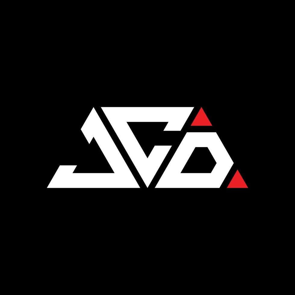 diseño de logotipo de letra triangular jcd con forma de triángulo. monograma de diseño del logotipo del triángulo jcd. plantilla de logotipo de vector de triángulo jcd con color rojo. logotipo triangular jcd logotipo simple, elegante y lujoso. jcd