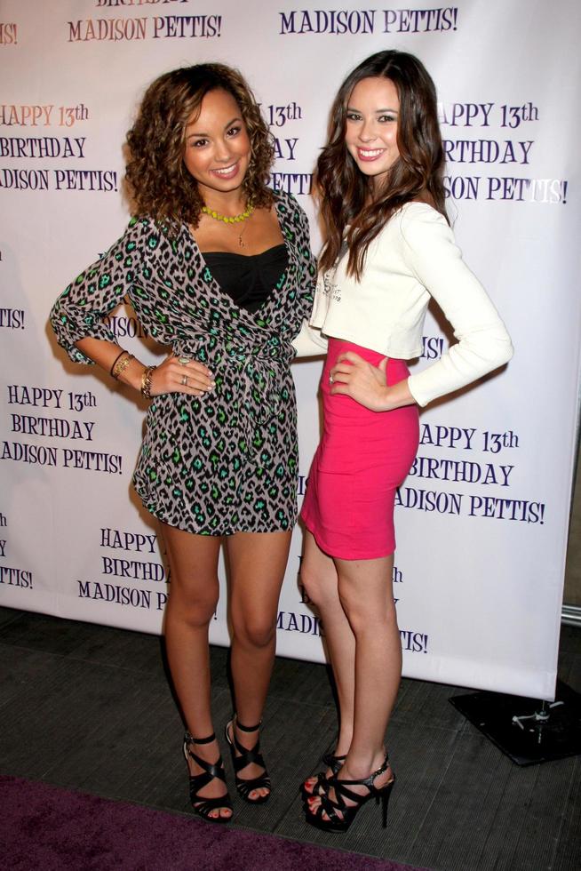 LOS ANGELES, JUL 31 - Savannah Jayde, Malese Jow arriving at the13th Birthday Party for Madison Pettis at Eden on July 31, 2011 in Los Angeles, CA photo