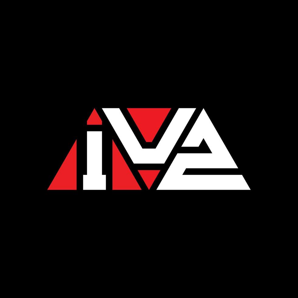 IUZ triangle letter logo design with triangle shape. IUZ triangle logo design monogram. IUZ triangle vector logo template with red color. IUZ triangular logo Simple, Elegant, and Luxurious Logo. IUZ
