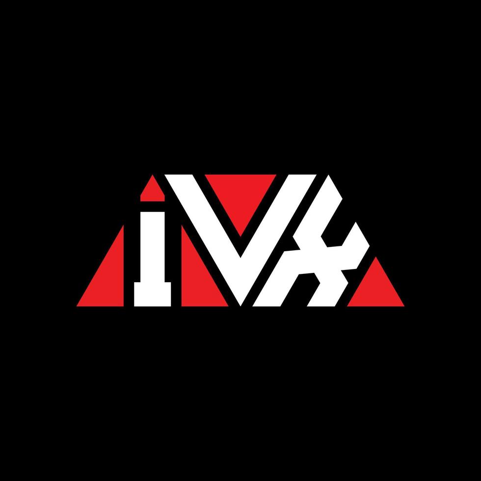 Diseño de logotipo de letra triangular ivx con forma de triángulo. monograma de diseño de logotipo de triángulo ivx. Plantilla de logotipo de vector de triángulo ivx con color rojo. logotipo triangular ivx logotipo simple, elegante y lujoso. ivx