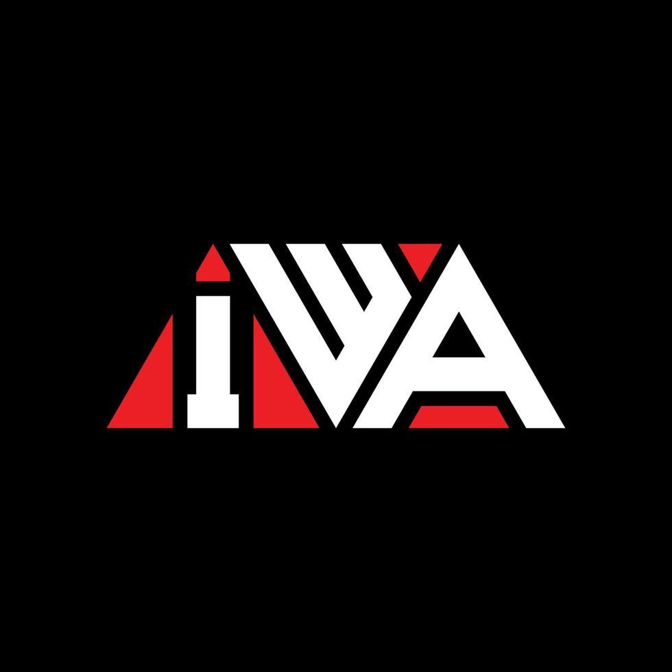 Diseño de logotipo de letra triangular iwa con forma de triángulo. monograma de diseño del logotipo del triángulo iwa. plantilla de logotipo de vector de triángulo iwa con color rojo. logotipo triangular iwa logotipo simple, elegante y lujoso. Yo estuv