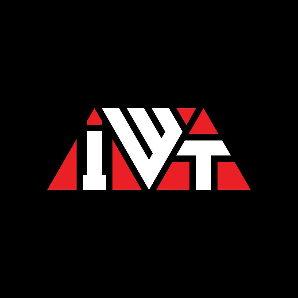 diseño de logotipo de letra de triángulo iwt con forma de triángulo. monograma de diseño de logotipo de triángulo iwt. plantilla de logotipo de vector de triángulo iwt con color rojo. logotipo triangular iwt logotipo simple, elegante y lujoso. iwt