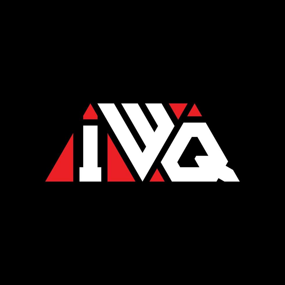 IWQ triangle letter logo design with triangle shape. IWQ triangle logo design monogram. IWQ triangle vector logo template with red color. IWQ triangular logo Simple, Elegant, and Luxurious Logo. IWQ