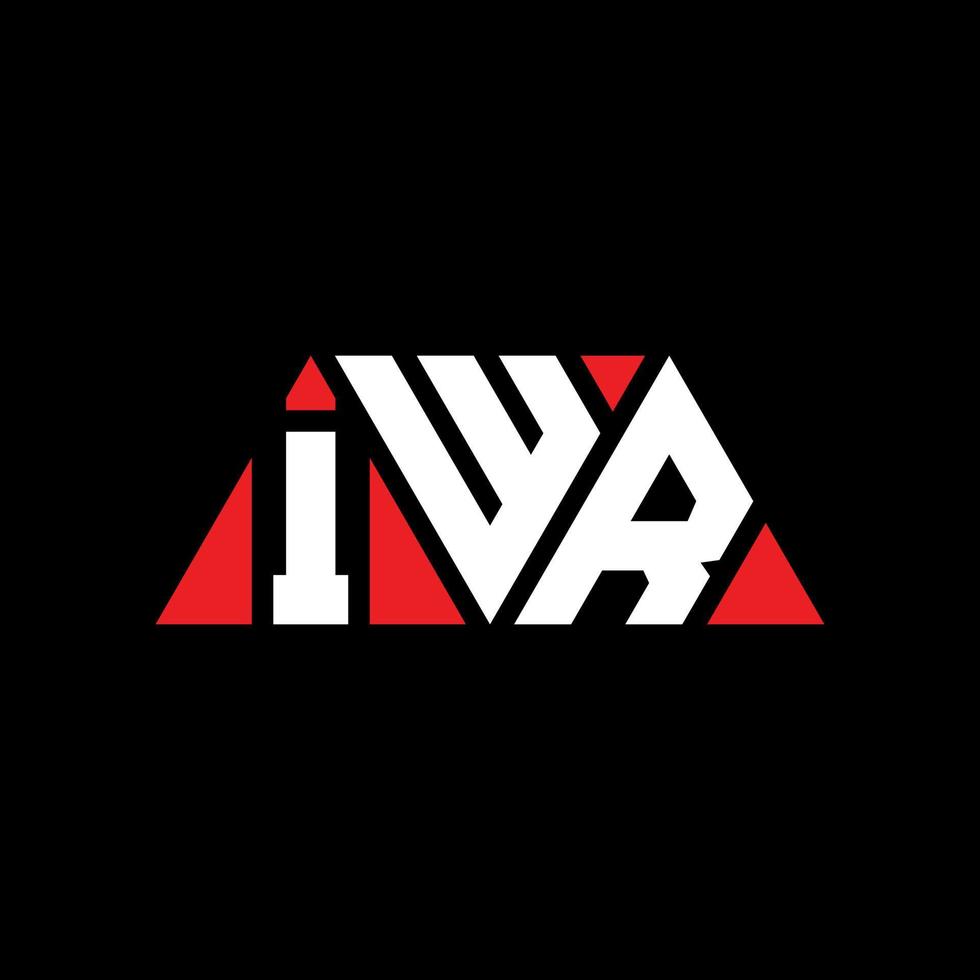 Diseño de logotipo de letra triangular iwr con forma de triángulo. monograma de diseño del logotipo del triángulo iwr. plantilla de logotipo de vector de triángulo iwr con color rojo. logotipo triangular iwr logotipo simple, elegante y lujoso. iwr