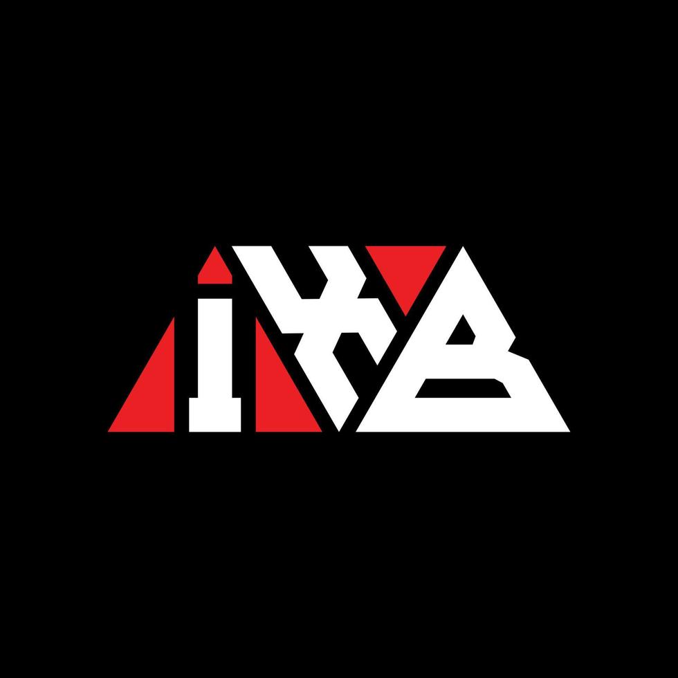 IXB triangle letter logo design with triangle shape. IXB triangle logo design monogram. IXB triangle vector logo template with red color. IXB triangular logo Simple, Elegant, and Luxurious Logo. IXB