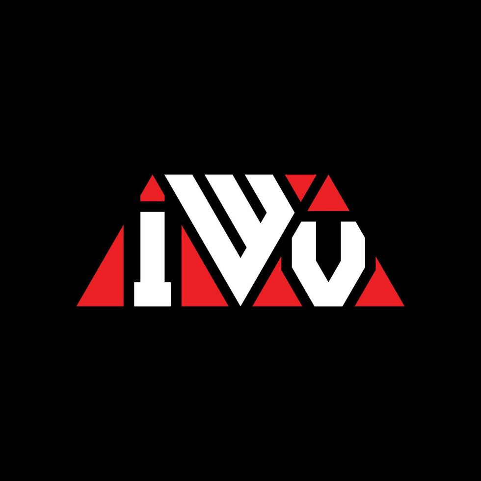 IWV triangle letter logo design with triangle shape. IWV triangle logo design monogram. IWV triangle vector logo template with red color. IWV triangular logo Simple, Elegant, and Luxurious Logo. IWV