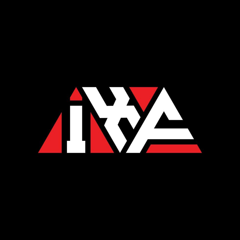 Diseño de logotipo de letra triangular ixf con forma de triángulo. monograma de diseño del logotipo del triángulo ixf. plantilla de logotipo de vector de triángulo ixf con color rojo. logotipo triangular ixf logotipo simple, elegante y lujoso. xf