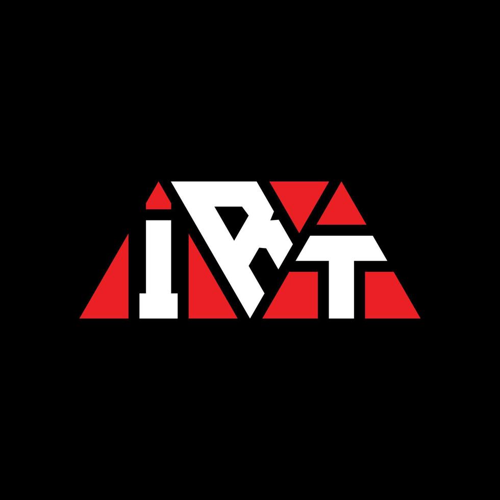 diseño de logotipo de letra triangular irt con forma de triángulo. monograma de diseño de logotipo de triángulo irt. plantilla de logotipo de vector de triángulo irt con color rojo. logotipo triangular irt logotipo simple, elegante y lujoso. Irt