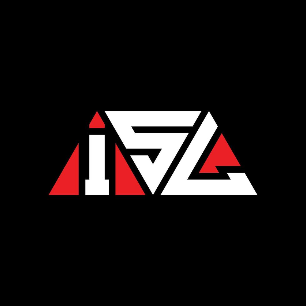 ISL triangle letter logo design with triangle shape. ISL triangle logo design monogram. ISL triangle vector logo template with red color. ISL triangular logo Simple, Elegant, and Luxurious Logo. ISL