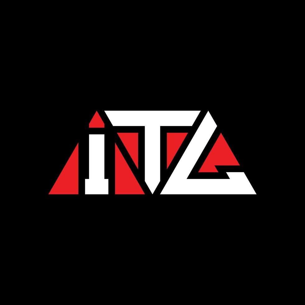 ITL triangle letter logo design with triangle shape. ITL triangle logo design monogram. ITL triangle vector logo template with red color. ITL triangular logo Simple, Elegant, and Luxurious Logo. ITL