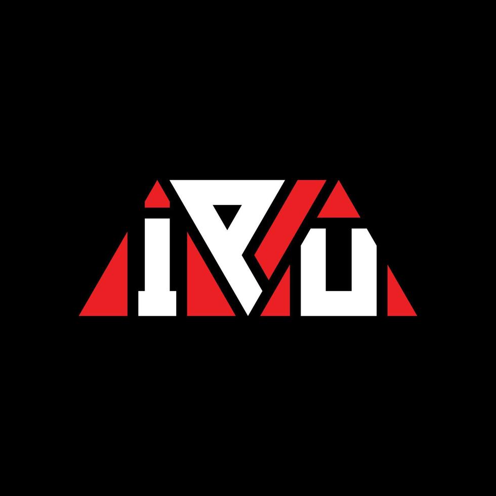 IPU triangle letter logo design with triangle shape. IPU triangle logo design monogram. IPU triangle vector logo template with red color. IPU triangular logo Simple, Elegant, and Luxurious Logo. IPU