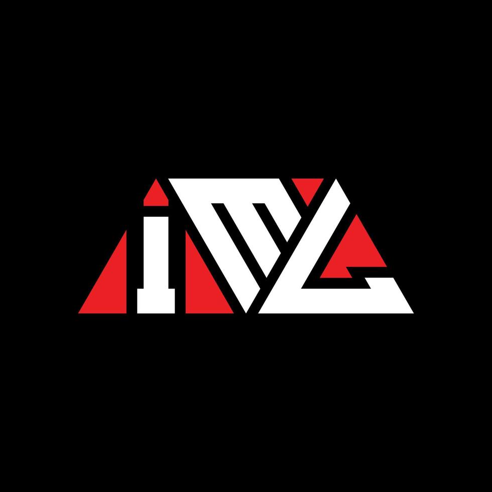 IML triangle letter logo design with triangle shape. IML triangle logo design monogram. IML triangle vector logo template with red color. IML triangular logo Simple, Elegant, and Luxurious Logo. IML
