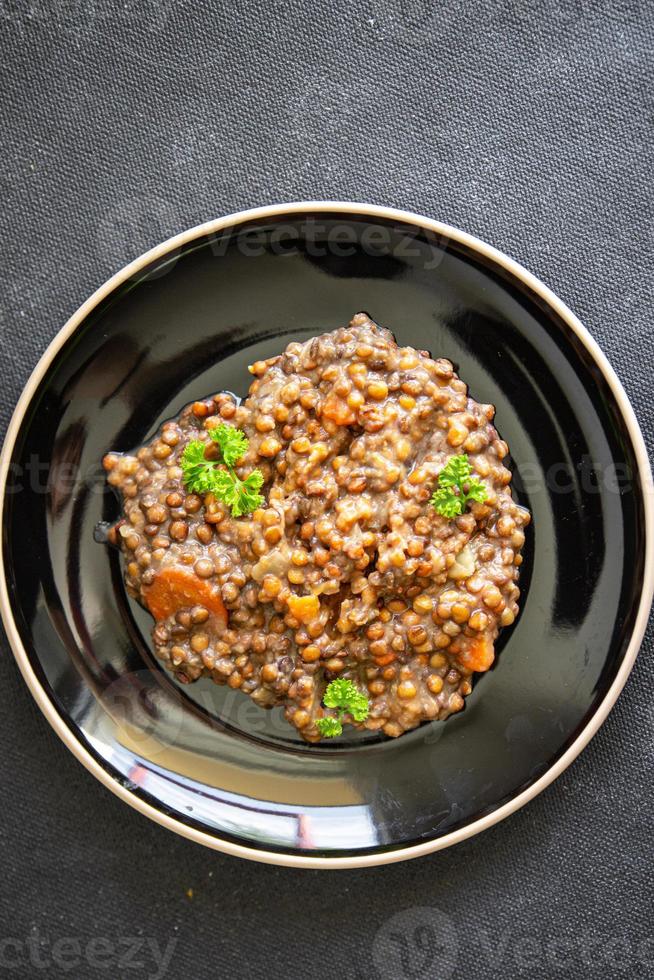 green lentils vegetable cuisine fresh healthy meal food diet snack on the table copy space food background photo