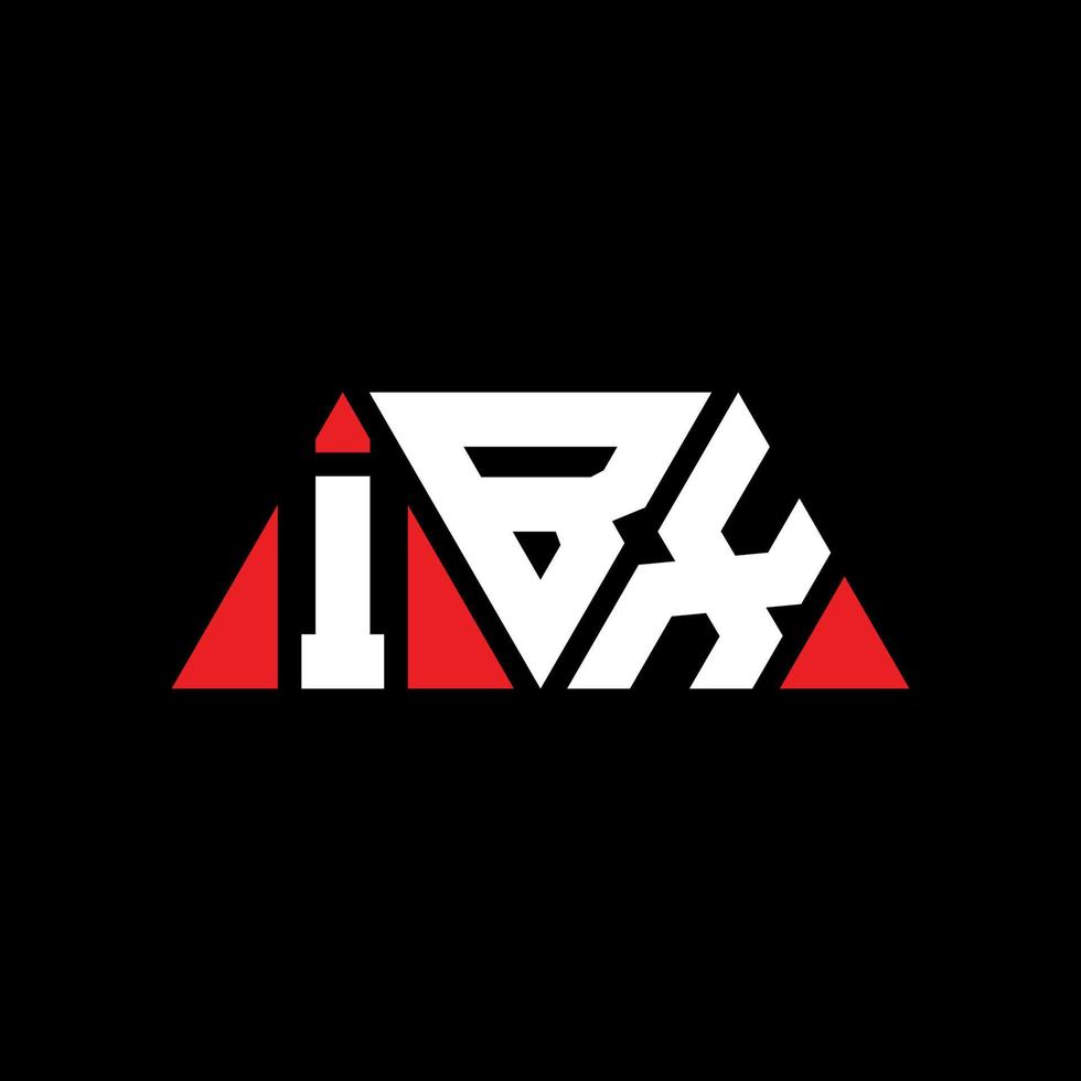 IBX triangle letter logo design with triangle shape. IBX triangle logo design monogram. IBX triangle vector logo template with red color. IBX triangular logo Simple, Elegant, and Luxurious Logo. IBX