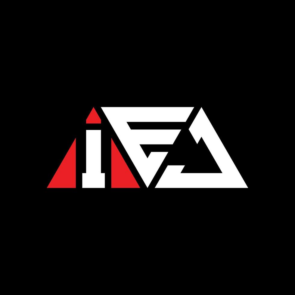 IEJ triangle letter logo design with triangle shape. IEJ triangle logo design monogram. IEJ triangle vector logo template with red color. IEJ triangular logo Simple, Elegant, and Luxurious Logo. IEJ