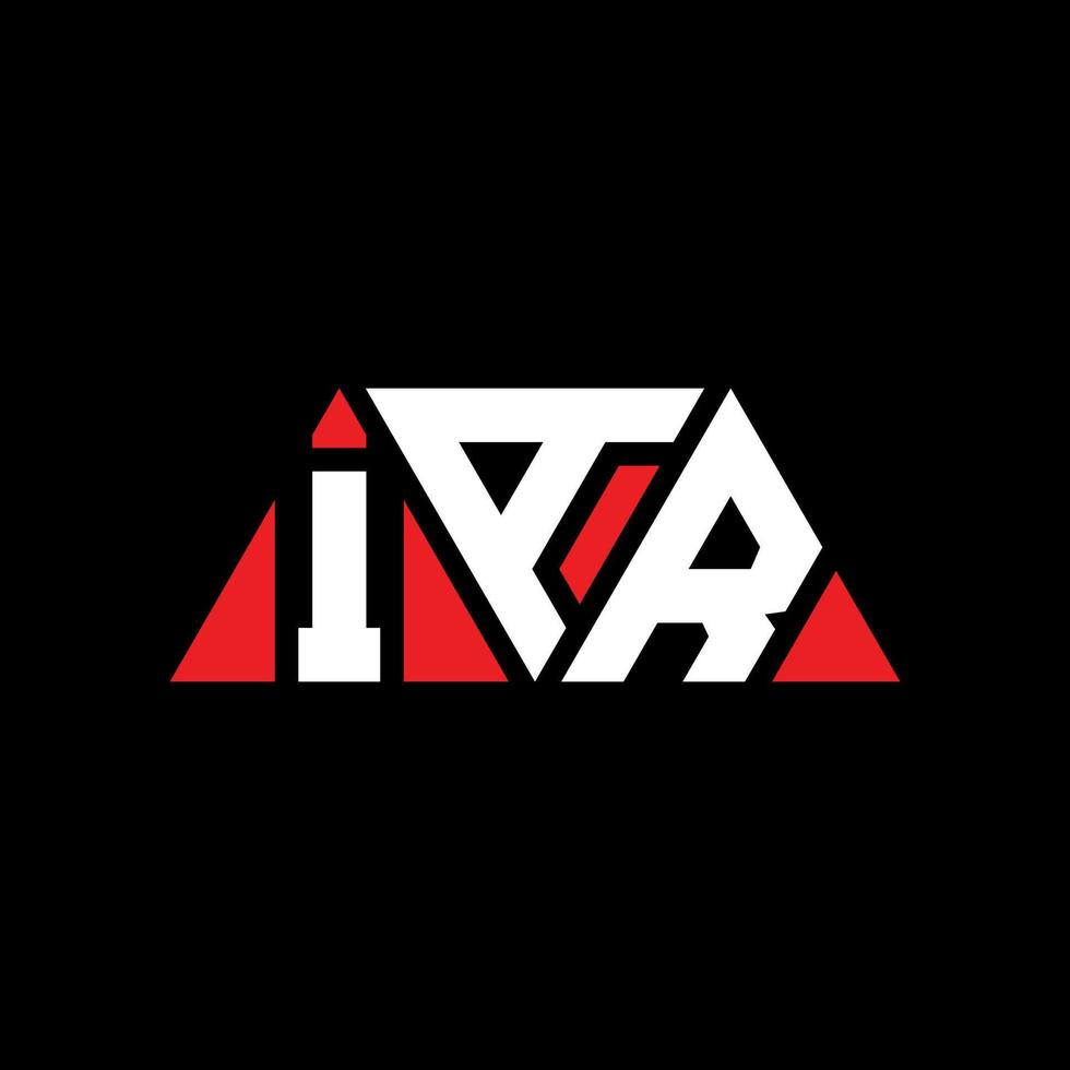 IAR triangle letter logo design with triangle shape. IAR triangle logo design monogram. IAR triangle vector logo template with red color. IAR triangular logo Simple, Elegant, and Luxurious Logo. IAR