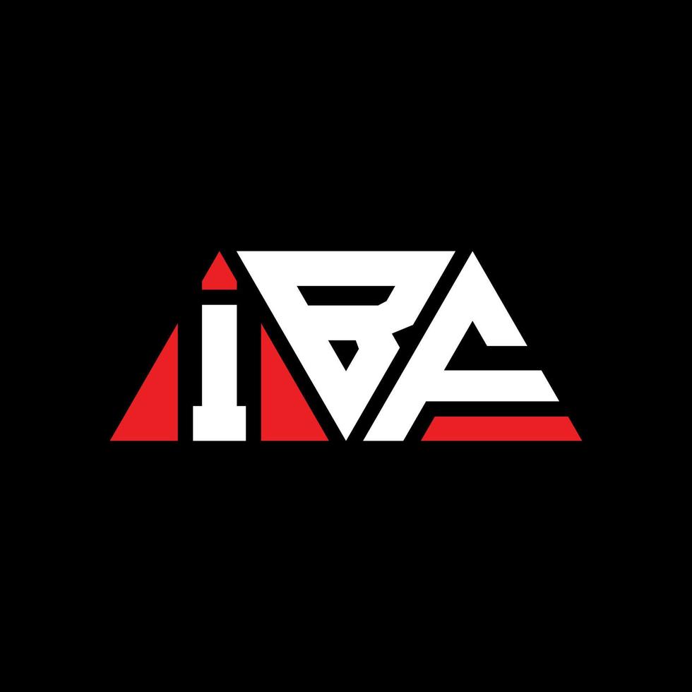 Diseño de logotipo de letra triangular ibf con forma de triángulo. monograma de diseño del logotipo del triángulo ibf. plantilla de logotipo de vector de triángulo ibf con color rojo. logotipo triangular ibf logotipo simple, elegante y lujoso. ibf