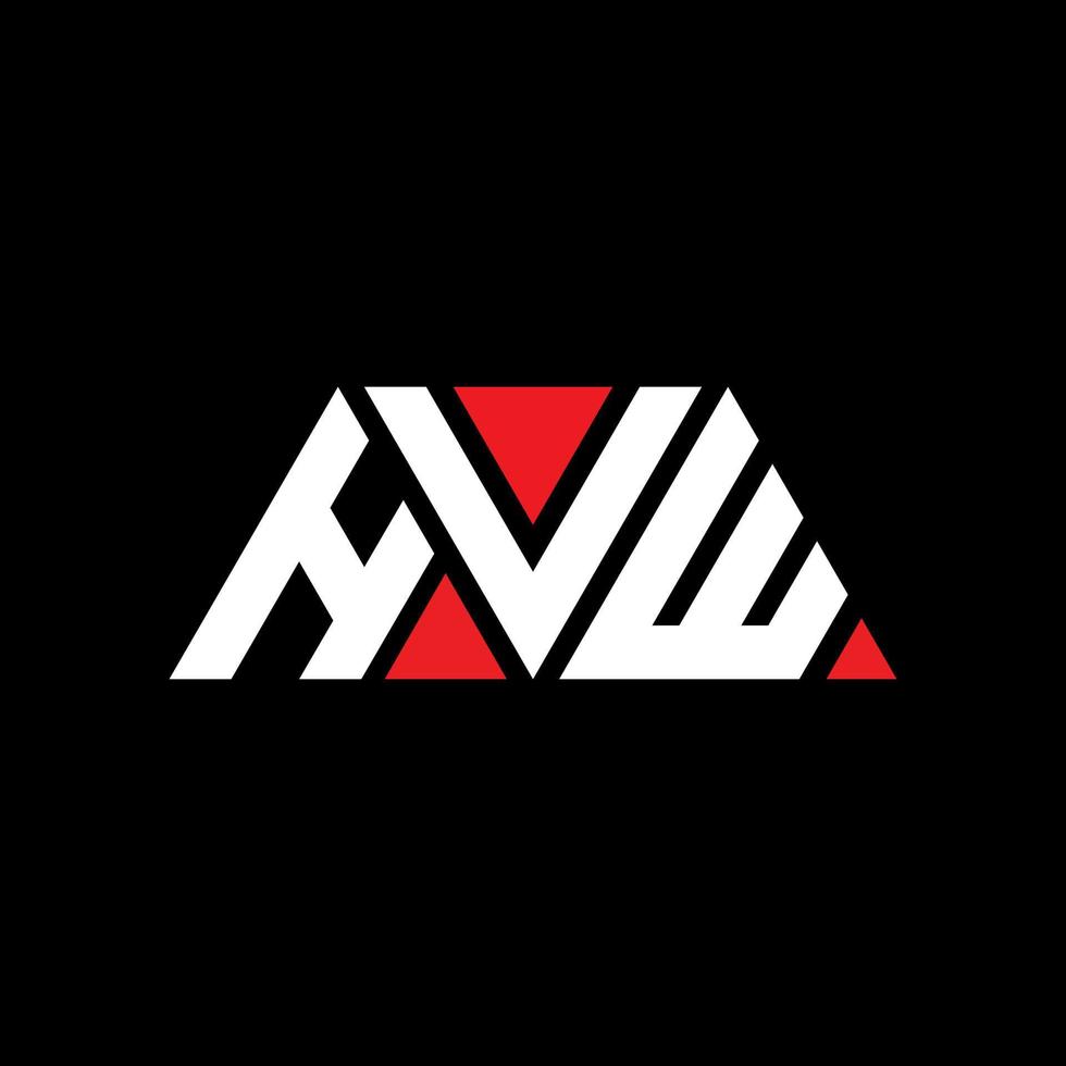 diseño de logotipo de letra triangular hvw con forma de triángulo. monograma de diseño de logotipo de triángulo hvw. plantilla de logotipo de vector de triángulo hvw con color rojo. logotipo triangular hvw logotipo simple, elegante y lujoso. hvw