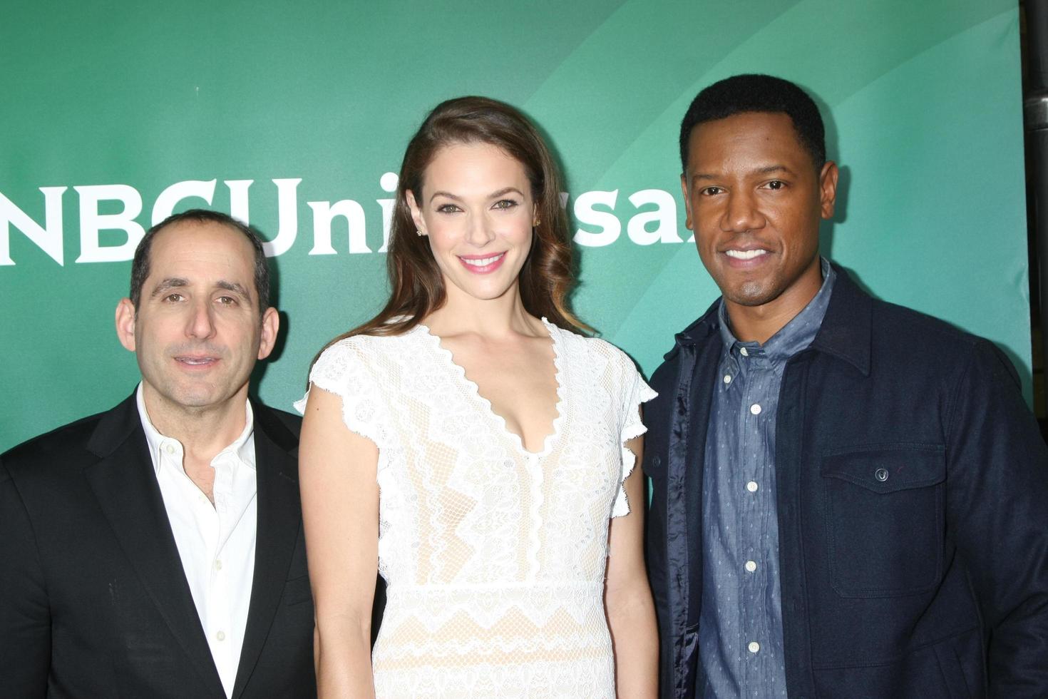 LOS ANGELES, JAN 14 - Peter Jacobson, Amanda Righetti, Tory Kittles at the NBCUniversal Cable TCA Press Day Winter 2016 at the Langham Huntington Hotel on January 14, 2016 in Pasadena, CA photo