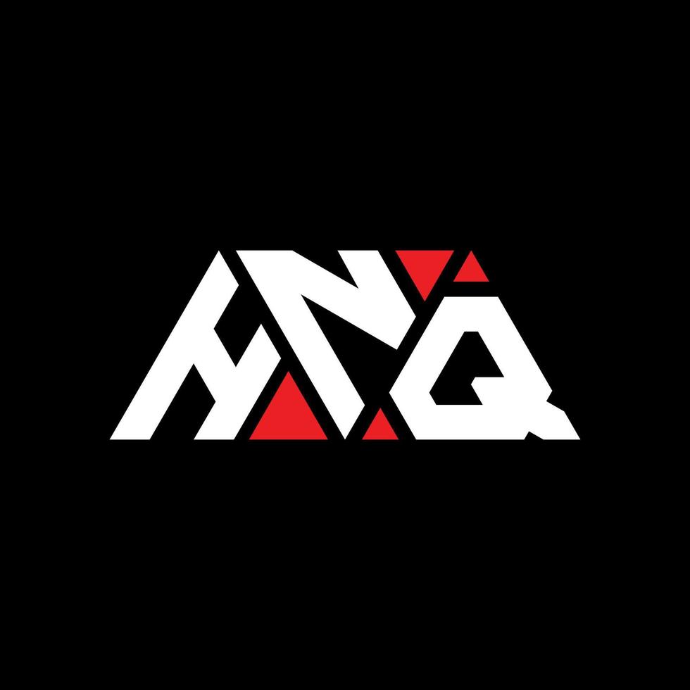 diseño de logotipo de letra triangular hnq con forma de triángulo. monograma de diseño del logotipo del triángulo hnq. plantilla de logotipo de vector de triángulo hnq con color rojo. logotipo triangular hnq logotipo simple, elegante y lujoso. hq