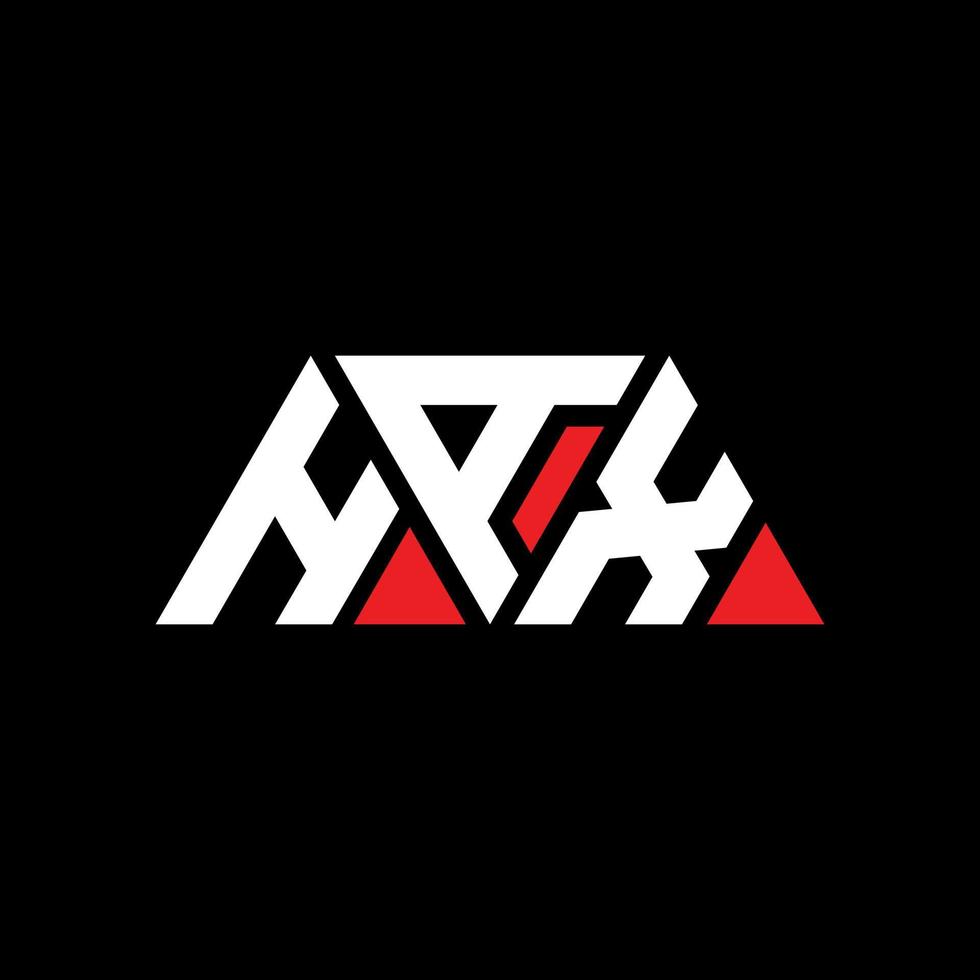 diseño de logotipo de letra de triángulo hax con forma de triángulo. monograma de diseño de logotipo de triángulo hax. plantilla de logotipo de vector de triángulo hax con color rojo. logo triangular hax logo simple, elegante y lujoso. hax