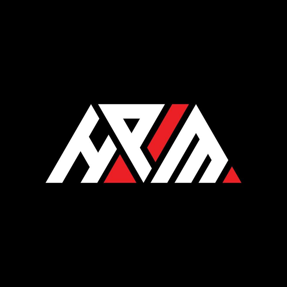 diseño de logotipo de letra triangular hpm con forma de triángulo. monograma de diseño de logotipo de triángulo hpm. plantilla de logotipo de vector de triángulo hpm con color rojo. logo triangular de hpm logo simple, elegante y lujoso. hpm