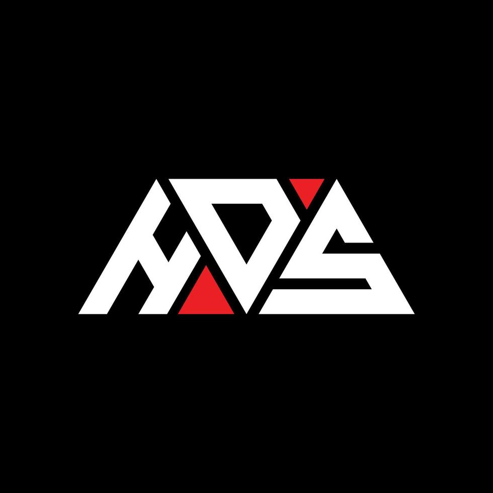 HDS triangle letter logo design with triangle shape. HDS triangle logo design monogram. HDS triangle vector logo template with red color. HDS triangular logo Simple, Elegant, and Luxurious Logo. HDS