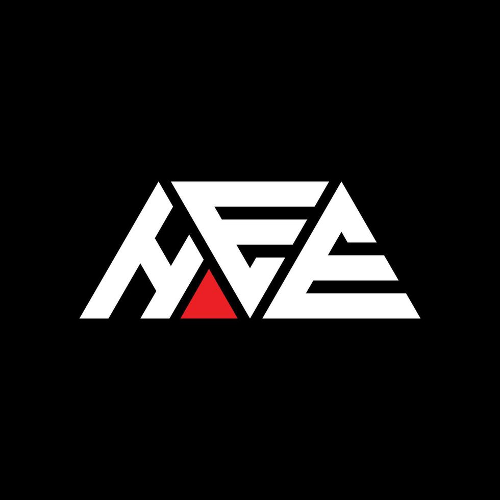 HEE triangle letter logo design with triangle shape. HEE triangle logo design monogram. HEE triangle vector logo template with red color. HEE triangular logo Simple, Elegant, and Luxurious Logo. HEE