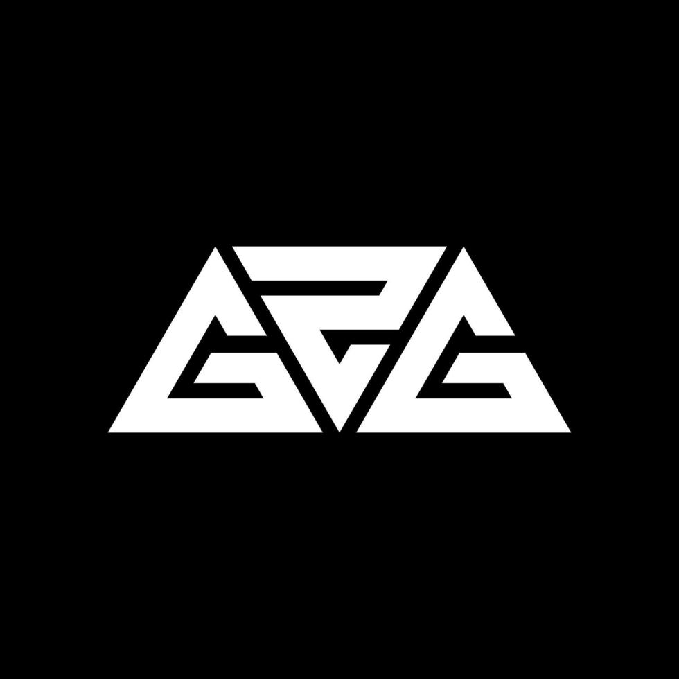 GZG triangle letter logo design with triangle shape. GZG triangle logo design monogram. GZG triangle vector logo template with red color. GZG triangular logo Simple, Elegant, and Luxurious Logo. GZG