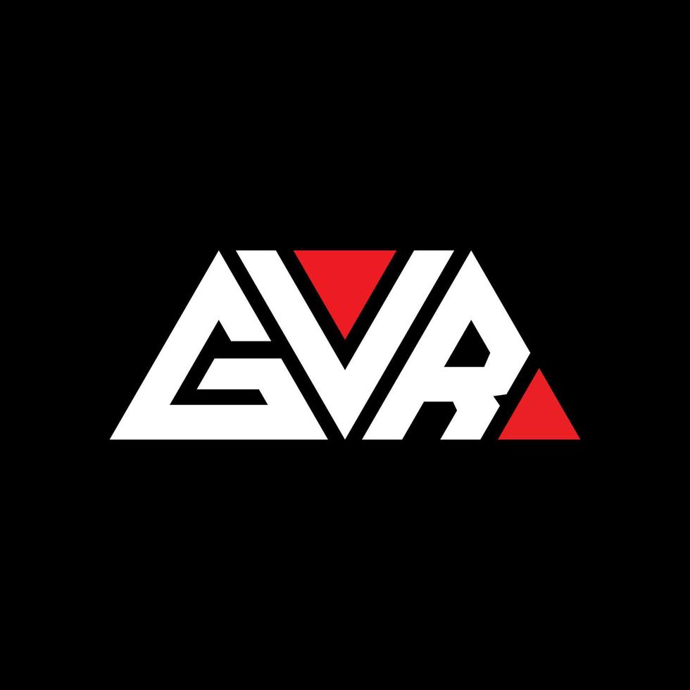 diseño de logotipo de letra de triángulo gvr con forma de triángulo. monograma de diseño de logotipo de triángulo gvr. plantilla de logotipo de vector de triángulo gvr con color rojo. logotipo triangular gvr logotipo simple, elegante y lujoso. gvr