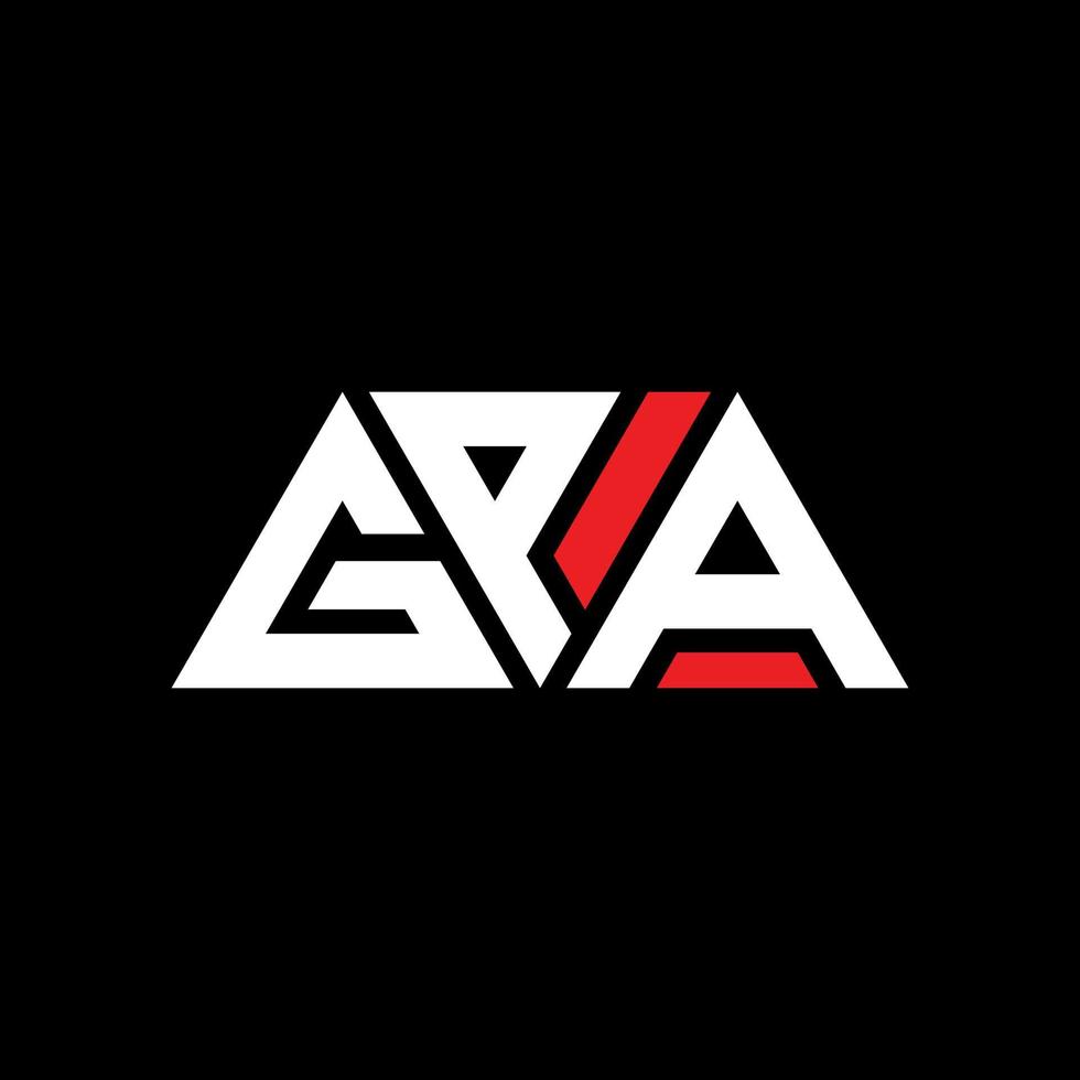 diseño de logotipo de letra triangular gpa con forma de triángulo. monograma de diseño del logotipo del triángulo gpa. plantilla de logotipo de vector de triángulo gpa con color rojo. logo triangular gpa logo simple, elegante y lujoso. gpa