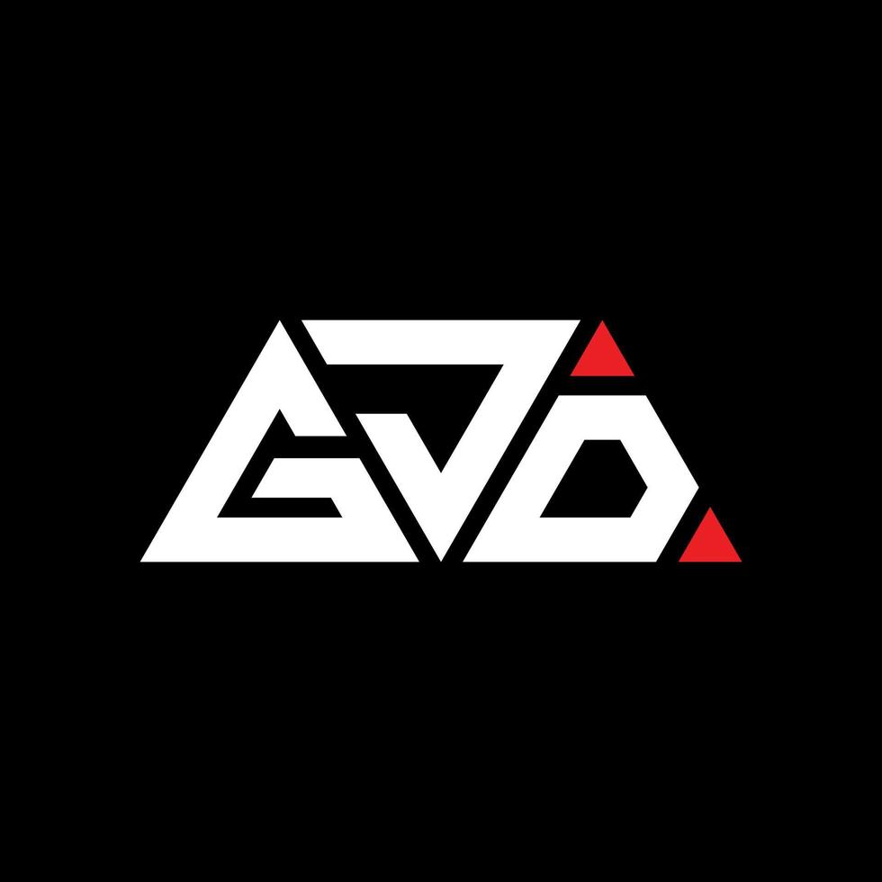 diseño de logotipo de letra triangular gjd con forma de triángulo. monograma de diseño del logotipo del triángulo gjd. plantilla de logotipo de vector de triángulo gjd con color rojo. logotipo triangular gjd logotipo simple, elegante y lujoso. gjd