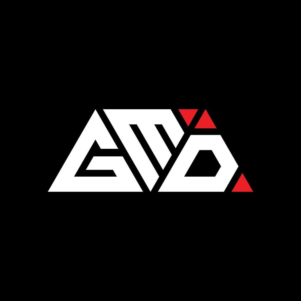 GMD triangle letter logo design with triangle shape. GMD triangle logo design monogram. GMD triangle vector logo template with red color. GMD triangular logo Simple, Elegant, and Luxurious Logo. GMD