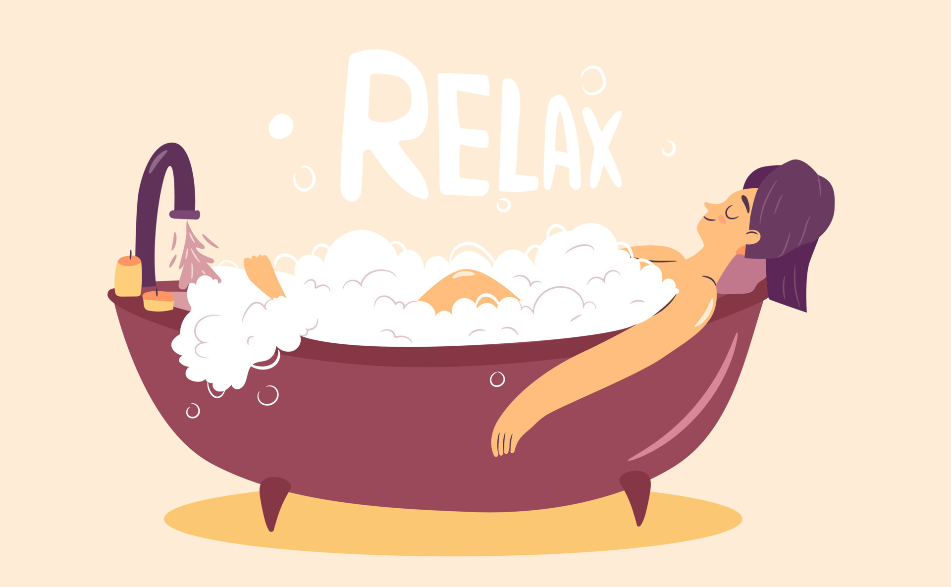 Bubble Bath Illustration