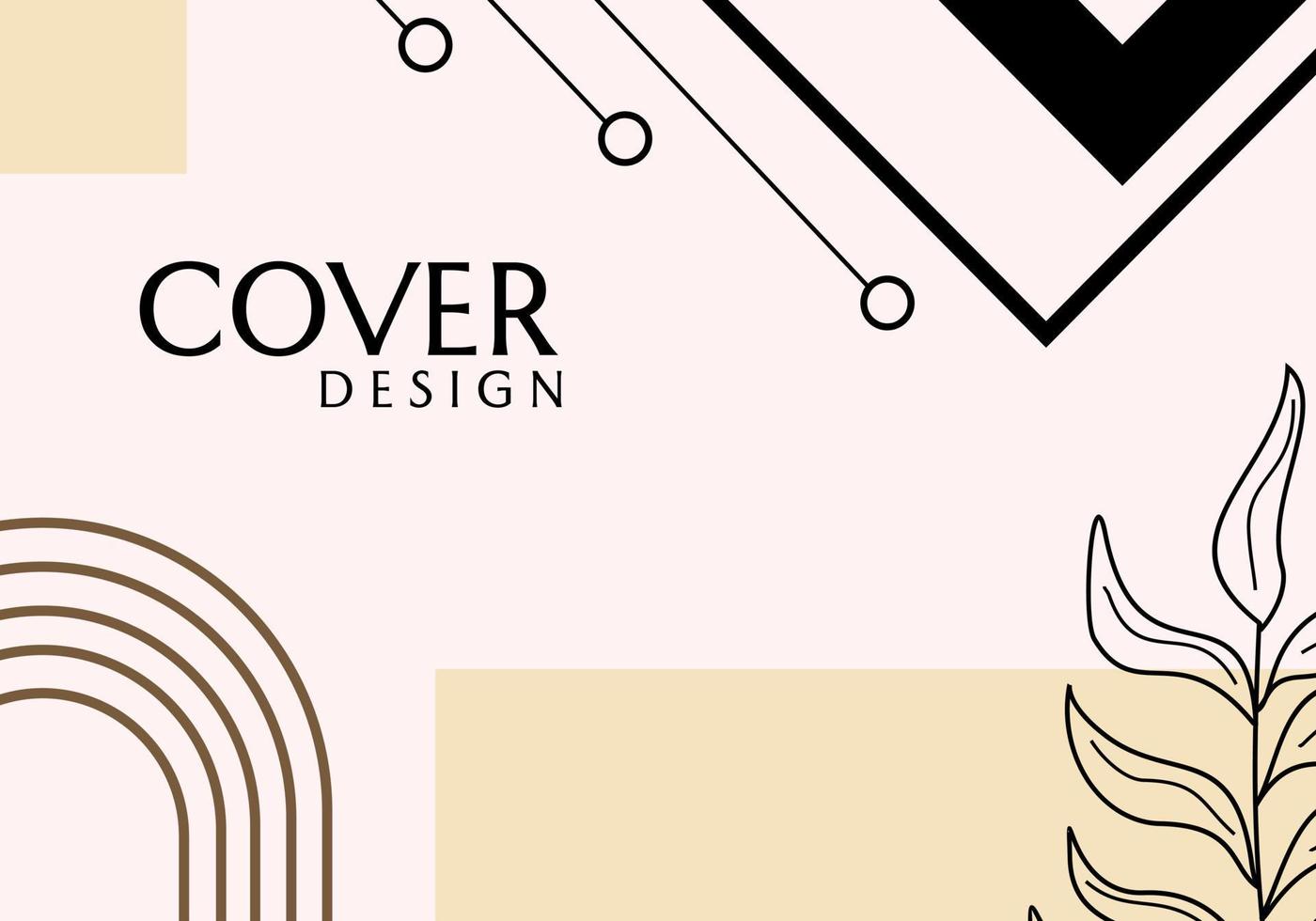 aesthetic cover design. elegant and minimalist background. vector