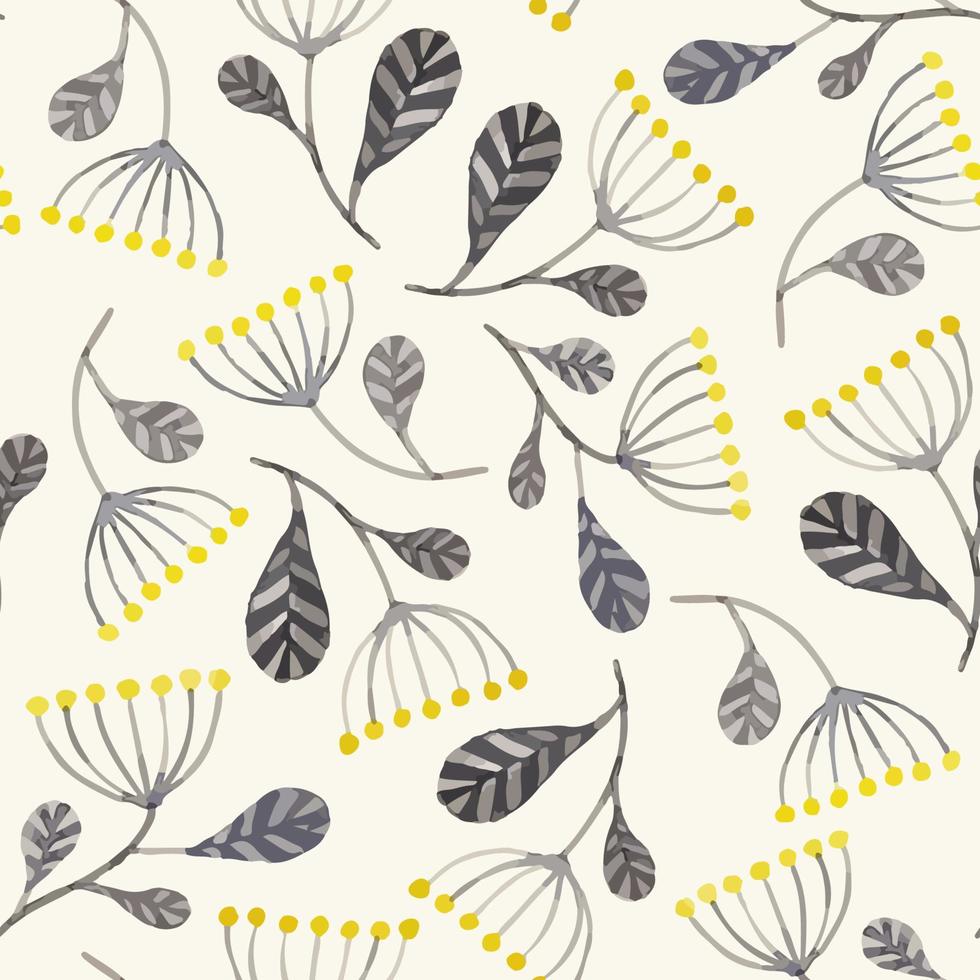 Delicate and light pattern with mimosa flowers vector