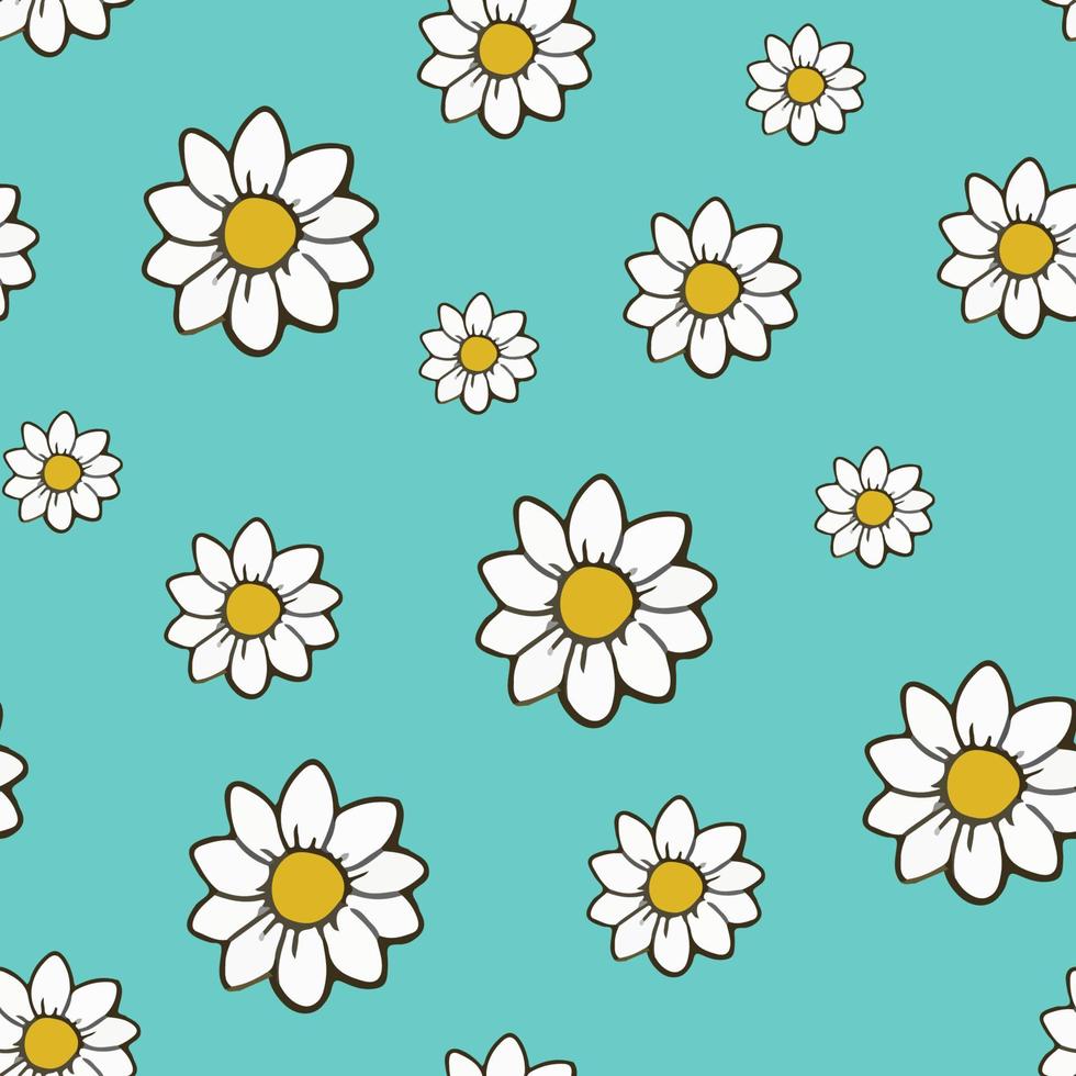 White daisies pattern.eps vector