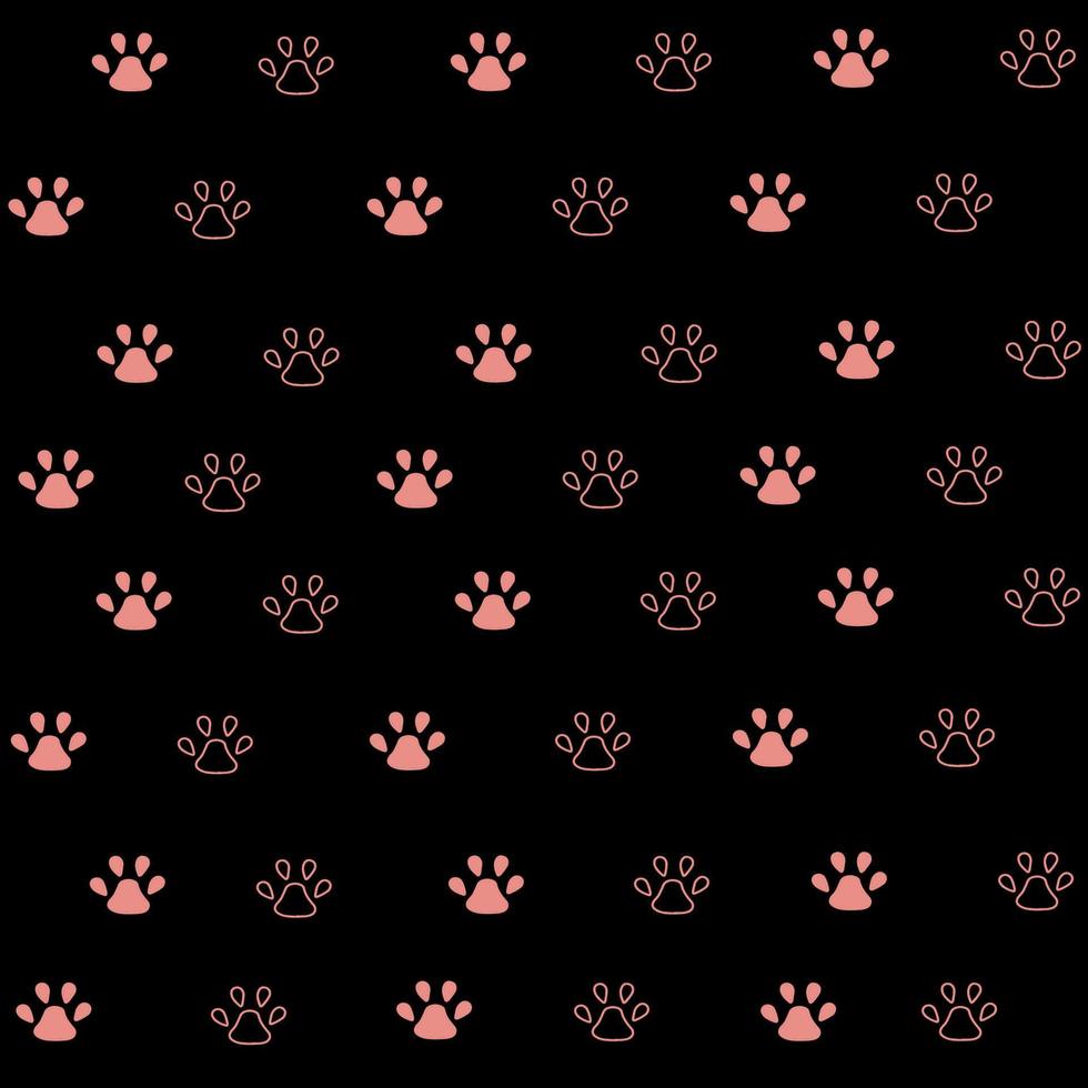 Adorable, cute pattern with cats and paws vector