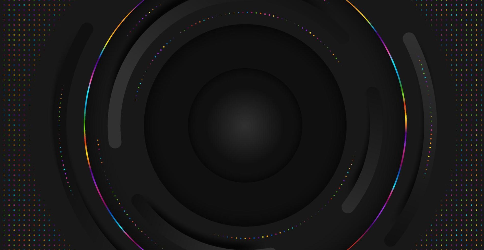 Elegant futuristic background. Abstract background of gradient circles in the form of a sound speaker. vector