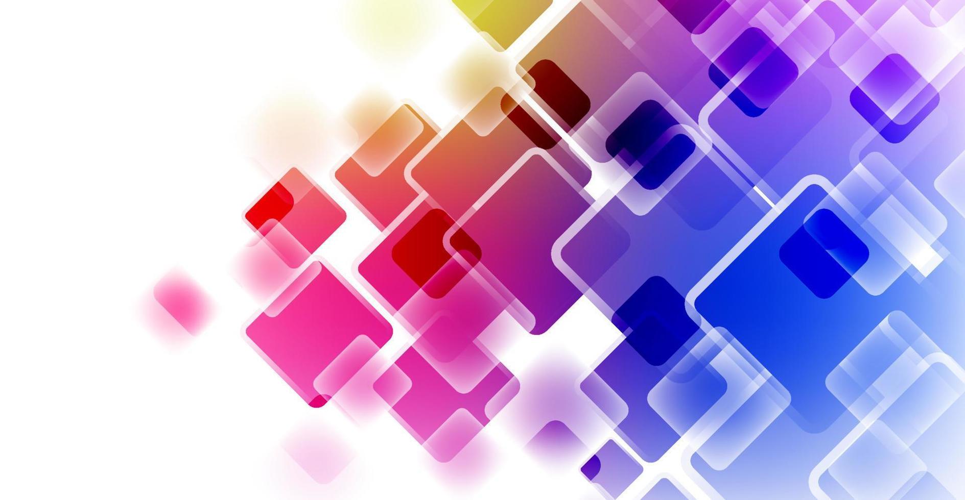 Light simple color gradient. Abstract multicolor gradient background with dynamic squares. vector