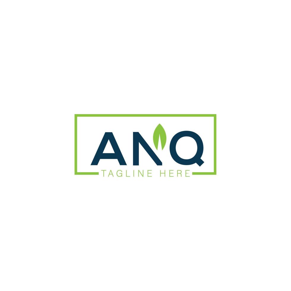 anq letter design.anq letter logo design sobre fondo blanco. anq concepto de logotipo de letra de iniciales creativas. anq letter design.anq letter logo design sobre fondo blanco. a vector