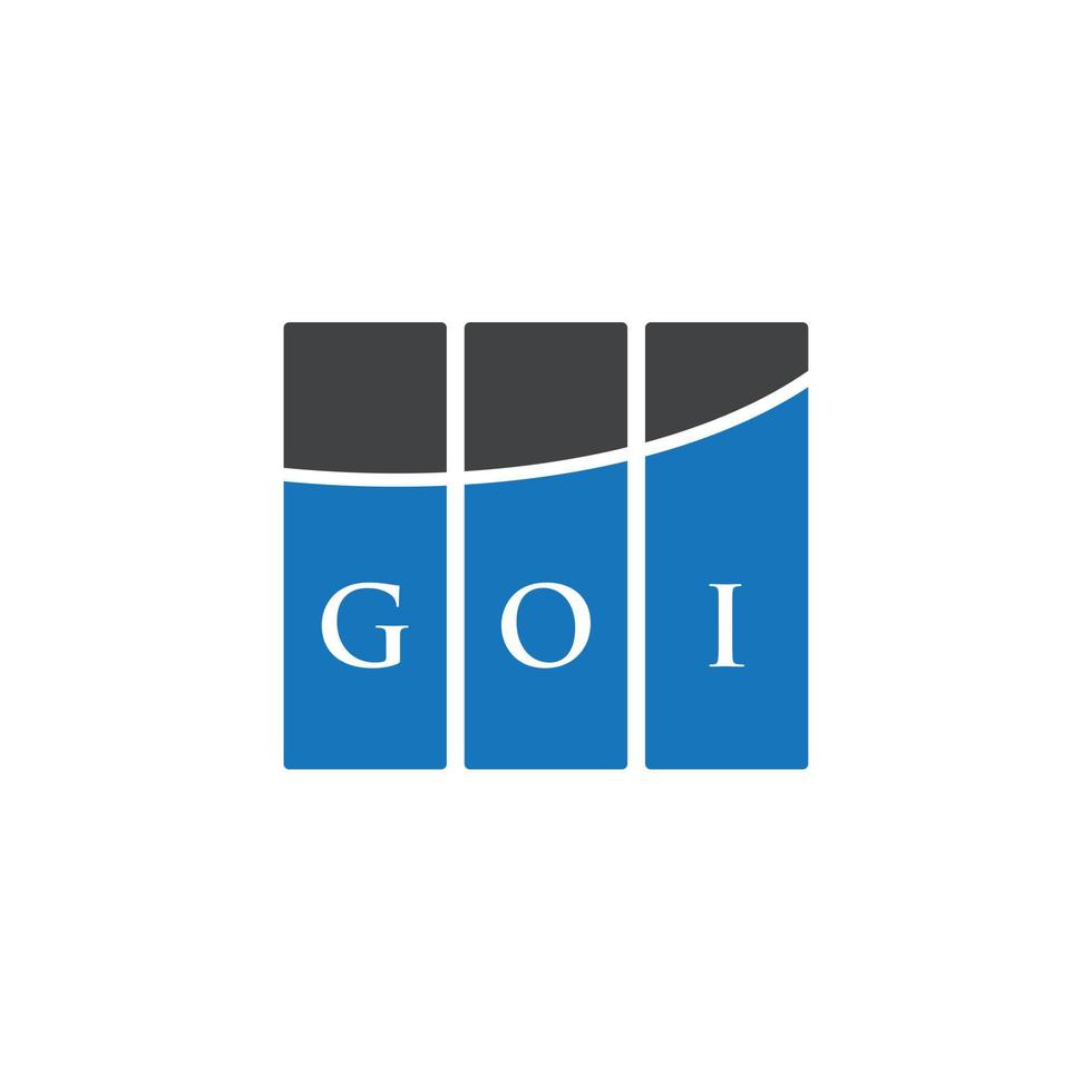 diseño de logotipo de letra goi sobre fondo blanco. concepto de logotipo de letra inicial creativa goi. diseño de letras goi. vector
