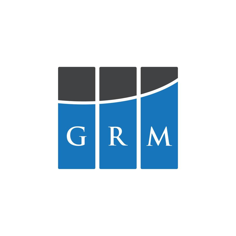 diseño de letras grm. diseño de logotipo de letras grm sobre fondo blanco. concepto de logotipo de letra de iniciales creativas grm. diseño de letras grm. diseño de logotipo de letras grm sobre fondo blanco. gramo vector