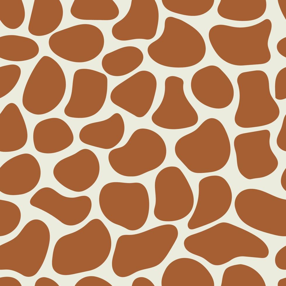 Giraffe Spots Seamless Vector Pattern